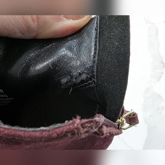 Nine West Womens 25021953-466 leather high heel Uloveit Ankle Bootie Wine Size 5 - Picture 11 of 12